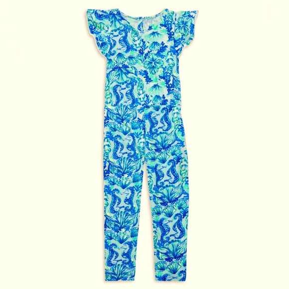 Lilly Pulitzer NWT Girls Astara Jumpsuit Seeing Double $88 Size S